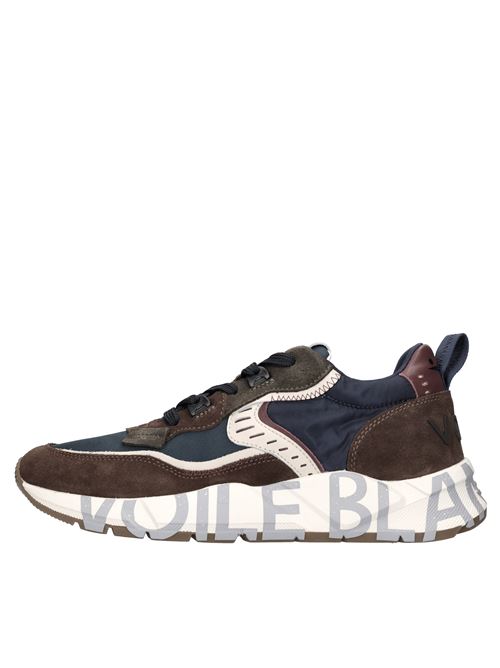 Sneakers in camoscio e tessuto VOILE BLANCHE | 0012017465.11.3D74MARRONE-NAVY-BEIGE-VIOLA